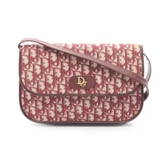 ディオール Dior ショルダーバッグ トロッター レッド キャンバス レザー トロッター ショルダーバッグ レディース Used B