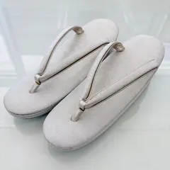 日本製 草履 レディース カジュアル 白梅 グレー 白銀 Lサイズ 23.5cm-24.5cm目安　 女性用 白梅謹製