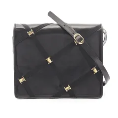 サルヴァトーレフェラガモ Salvatore Ferragamo ショルダーバッグ ヴァラ ブラック レザー ヴァラ ショルダーバッグ レディース Used A