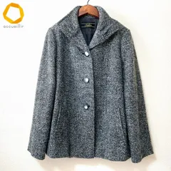 #wnc レリアン Leilian コート 11 グレー 黒 ツイード ウール カシミヤ混 レディース [981438]のサムネイル