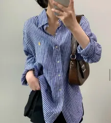 ポロ ラルフローレン ストライプ ヴィンテージ シャツ ブルー