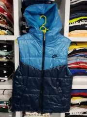 ナイキ フード S ダウン ベスト ブルー/ネイビー