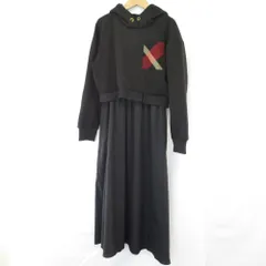 良品 BLUE LABEL CRESTBRIDGE ブルーレーベルクレストブリッジ ドッキングワンピース サイズ38 ブラック レディース 古着 中古 USED