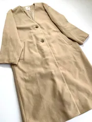 earth music&ecology アースミュージック＆エコロジー ノーカラー コート sizeM/ベージュ ◆■レディース