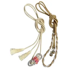 ME-A-435 新品未使用　帯締め　帯締　帯揚げ　成人式　振袖　セット　まとめ売り　レディース　浴衣　着物　洋服　和洋　ミックス　着付け　飾り　可愛い　おしゃれ　キラキラ　カジュアル　お祭り　推し活　ハンドメイド　リメイク　練習用　SALE  金色　ゴールド