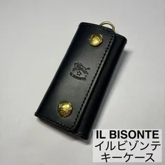 IL BISONTE/イルビゾンテ/キーケース/三つ折りキーケース/レザー/牛革キーケース/ネイビー　　　【SH137】