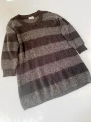 BEUTY＆YOUTH UNITED ARROWS ビューティーアンドユース ユナイテッドアローズ モヘア混 ボーダー ニット セーター 黒 ◇■レディース