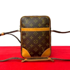 極 美品 LOUIS VUITTON ルイヴィトン ヴィンテージ ダヌーブ モノグラム レザー ミニ ショルダーバッグ ポシェット ブラウン 34843