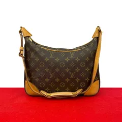 極 美品 LOUIS VUITTON ルイヴィトン ヴィンテージ ブローニュ モノグラム レザー ショルダーバッグ ポシェット ブラウン 茶 29383