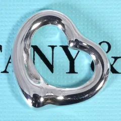 極美品16mm ティファニー オープンハート ペンダントトップ/25-3075