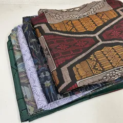 大島紬 着物 正絹 5着 着物まとめ売り リメイク材料 m-947