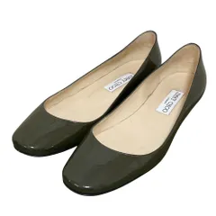 良品 JIMMY CHOO ジミーチュウ エナメル パンプス サイズ36 1/2 約23.5cm オリーブ レディース 古着 中古 USED