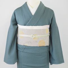 洗える小紋 蛍ボカシ 単衣 くすみブルー Mサイズ - メルカリ