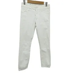 Dsquared2 ディースクエアード ストレッチ スリムデニムパンツ ジーンズ サイズ34 ホワイト レディース 古着 中古 USED