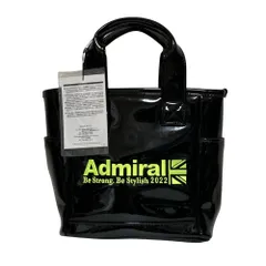 良品 ADMIRAL アドミラル ゴルフ エナメル ラウンドバッグ ブラック  レディース 古着 中古 USED