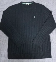 (⚡) OLZEN メンズ ケーブル ニット 110 ネイビー