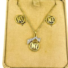 NINA RICCI ニナリッチ ゴールド ネックレス イヤリング 2点セット