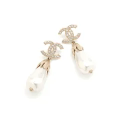 シャネル CHANEL ピアス イヤリング ゴールド ココマーク ラインストーン