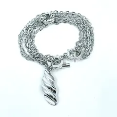 5連チェーンブレスレット　シルバー ラグジュアリーデザイン