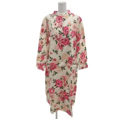 ケイタマルヤマ KEITA MARUYAMA 美品 ワンピース M ピンク 花柄 スタンドカラー 長袖 ロング丈 /SJ ■GY61