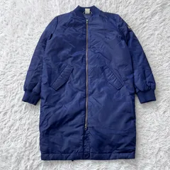 状態良 COLMAR MA-1 LONG DOWN COAT アウター ネイビー ロングコート ダウンジャケット 古着 1715のサムネイル