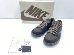 [盛岡80-0150] [併売]Travis Scott × Nike Air Jordan 1 Low OG SP   Velvet Brown and Dark Mocha   DM7866-202 27.5cm 【中古/80】