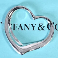 極美品 ティファニー XL ラージオープンハートネックレストップ/25-2559