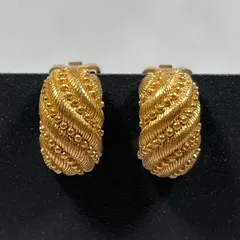 【管2602-42】Christian Dior クリスチャンディオール GP ツイスト イヤリング レディース ゴールド イヤリング 中古