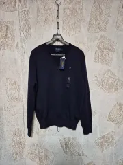 新品 Ralph Lauren Vネック ニット ネイビー