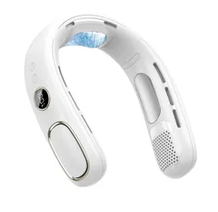 超軽量 くびかけ扇風機 ネッククーラー 静音設計 5段階風量調節 冷却プレート搭載 携帯扇風機 360°強力送風 瞬間冷却ネックファン】首掛け扇風機 5000mAh大容量 羽根なし ポータブルファン 超長時間連続稼働 熱中症対策 【2025夏新登場 マスク蒸れ