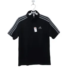 【美品】adidas(アディダス) ポロシャツ 黒 メンズ M ゴルフウェア 2601-0061 中古