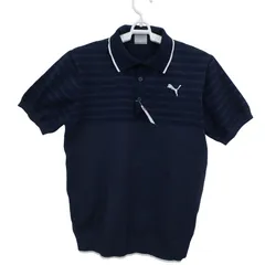 【美品】PUMA GOLF(プーマゴルフ) ポロシャツ ネイビー メンズ M ゴルフウェア 2601-0588 中古