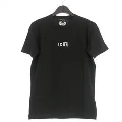 ディースクエアード DSQUARED2 23SS ICON ミニロゴ クルーネックTシャツ カットソー 半袖  Lブラック 黒 S79GC0010 国内正規