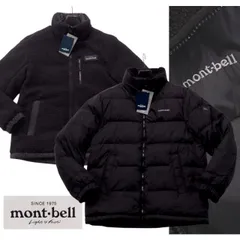 新品正規 mont-bell モンベル SynCloud中綿 リバーシブル ボアフリース/エコダウン ジャケット メンズ100(L) ブラック(BLACK) AMJF202
