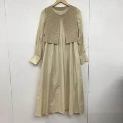 w closet ダブルクローゼット ワンピース ロングスカート 350059 キルティングベスト 長袖ワンピース セット