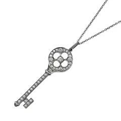 ティファニー TIFFANY＆CO クローバーキーネックレス ホワイトゴールド/プラチナ 750/Pt950 ジュエリー