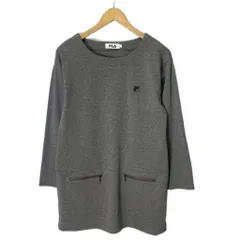 フィラ FILA カットソー Tシャツ チュニック ミニ丈 長袖 L グレー ■GY06