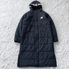ニューバランス New Balance ベンチコート ロングコート 中綿ジャケット  黒 古着 L 1611