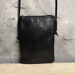 IL BISONTE イルビゾンテ レザー ミニショルダーバッグ ブラック 本革 縦型 サコッシュ ポシェット 美品 コンパクト 斜め掛け 504