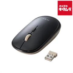 【新品】エレコム M-TM10DBBK-IL ILMF/BlueLEDマウス/薄型/静音/無線2.4GHz/4ボタン/ブラック