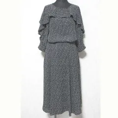 美品 22SS 23区 ドット柄 ブラウス スカート セットアップ サイズ36/38 ブラック レディース 古着 中古 USED