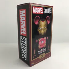 【中古美品】 未開封 ベアブリック Happyくじ MARVEL CIVIL WAR CAPTAIN AMERICA SP賞 アイアンマンMK-46　アメコミ フィギュア 【055-260209-io-03-fuzh】