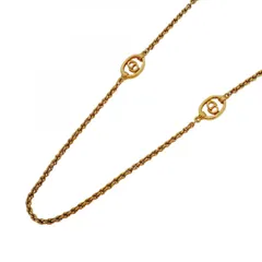 ★SALE【6jab0342】クリスチャンディオール ネックレス CDロゴ GPメッキ ゴールド【中古】レディース