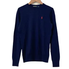 良品 POLO GOLF RALPH LAUREN ポロゴルフ ラルフローレン メリノウール ニット セーター S  ネイビー レディース 古着 中古 USED