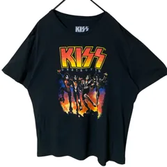 XL KISS バンT バンド オーバーサイズ ビッグプリント 人物  ブラック 黒 Tシャツ レディース ユニセックス メンズ 古着 半袖 CHM