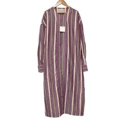 未使用 TODAYFUL トゥデイフル シアーストライプガウン ロング シャツワンピース サイズ36 ラベンダー レディース 古着 中古 USED