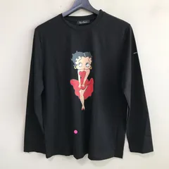 Anne Coquine　アンコキーヌ　Betty BoopTM　コットンミックスロングT シャツ　ブラック　M　訳ありのサムネイル