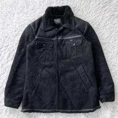 状態良 Wrangler ラングラー ボアランチコート ジャケット ブラック ムートンコート ボア 古着 1663