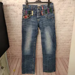 【TAKA70-57】◇ NYLAUS ナイラス｢ダブル ウエスト デニム ジーンズ カラフル ベルトループ｣ レディース 82 インディゴブルー