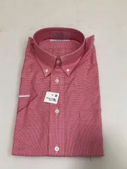 31719   Maker’s Shirt 鎌倉シャツ　半袖　シャツ　ピンク　チェック　M　アウトレット LF2009